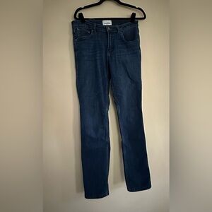 Women's Straight Leg Jeans - Dark Blue